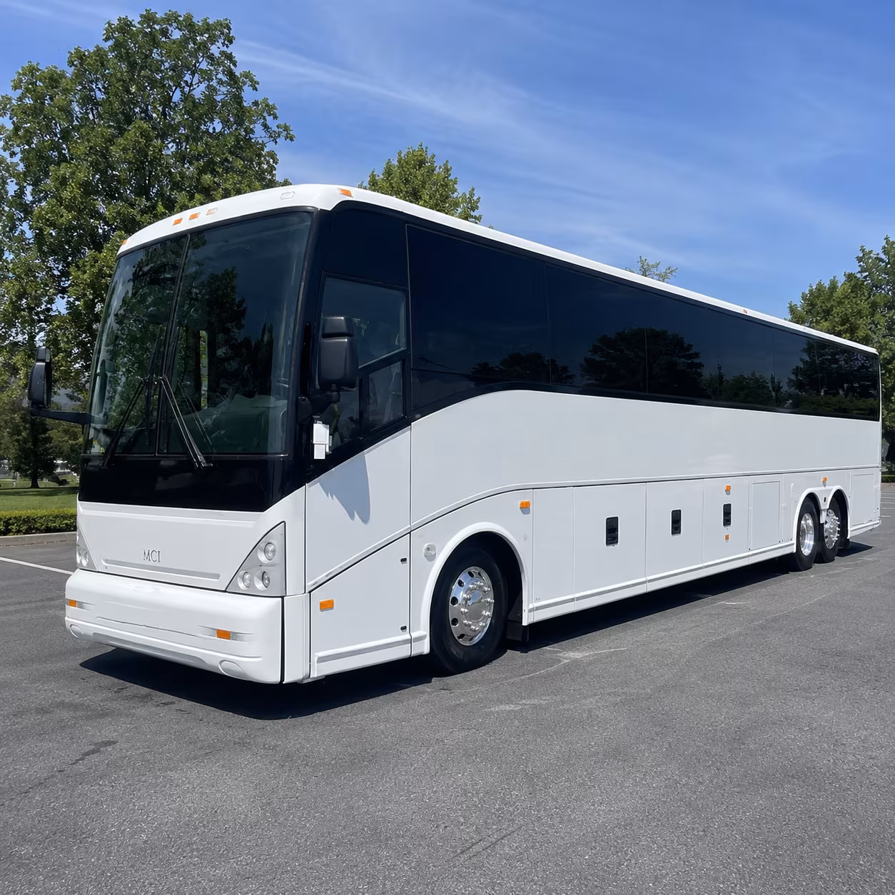 houston charter bus rental exterior
