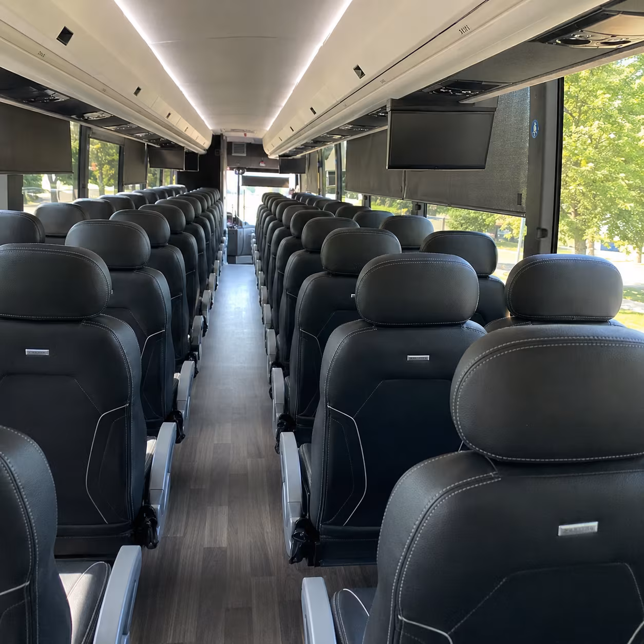 midwest city charter bus interior