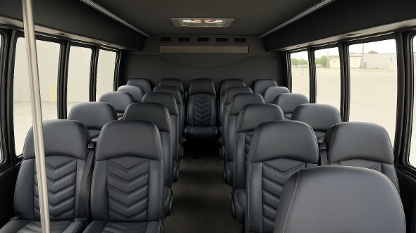 Interior of Charter Bus Company San Antonio's 15 Passenger Minibus in San Antonio