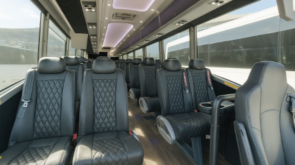 Interior of Charter Bus Company Wichita's 18 Passenger Minibus in Wichita
