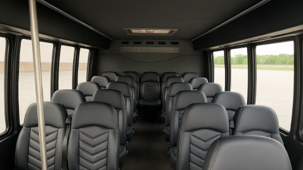 Interior of Charter Bus Company Kansas City's 35 Passenger Minibus in Kansas City