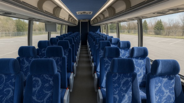Interior of Charter Bus Company Tulsa's 56 Passenger Charter Bus in Tulsa