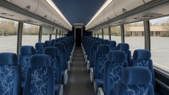 midwest city 55 passenger charter bus inside