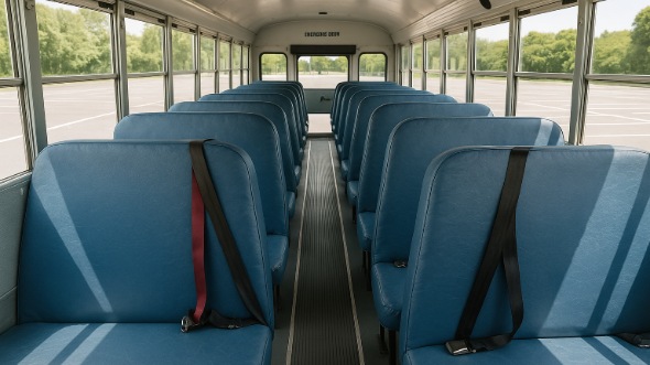 Interior of Charter Bus Company Dallas's School Bus in Dallas